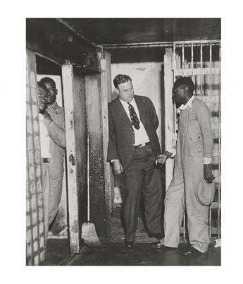 SCOTTSBORO BOYS. Group of eight original press photographs of the Scottsboro Boys, and people associated with their case.